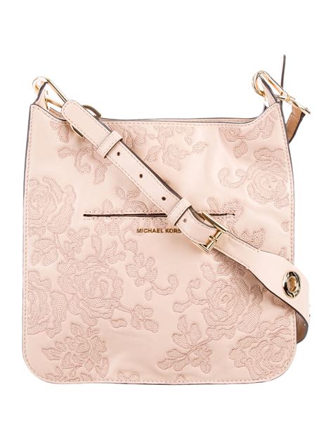 michael kors floral embellished bag|Michael Kors white floral bag.